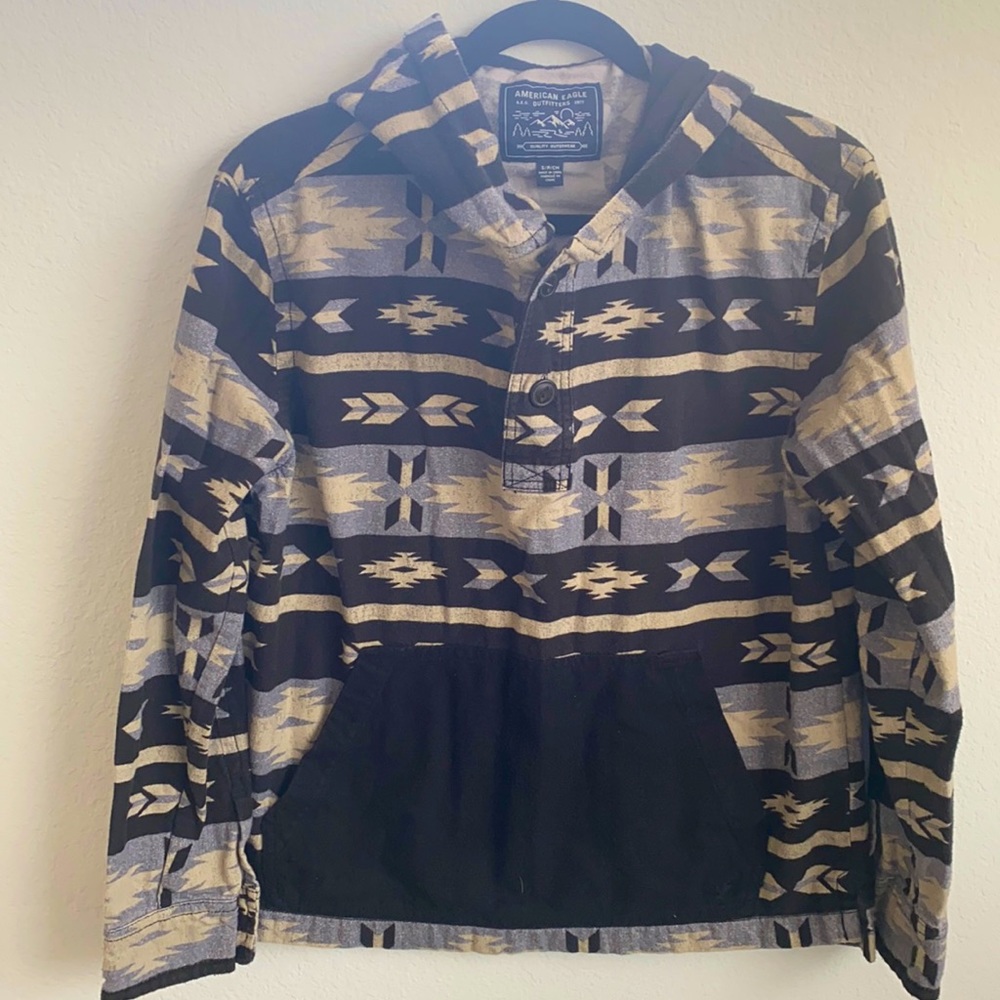 American Eagle Unisex Quarter Button Sweatshirt